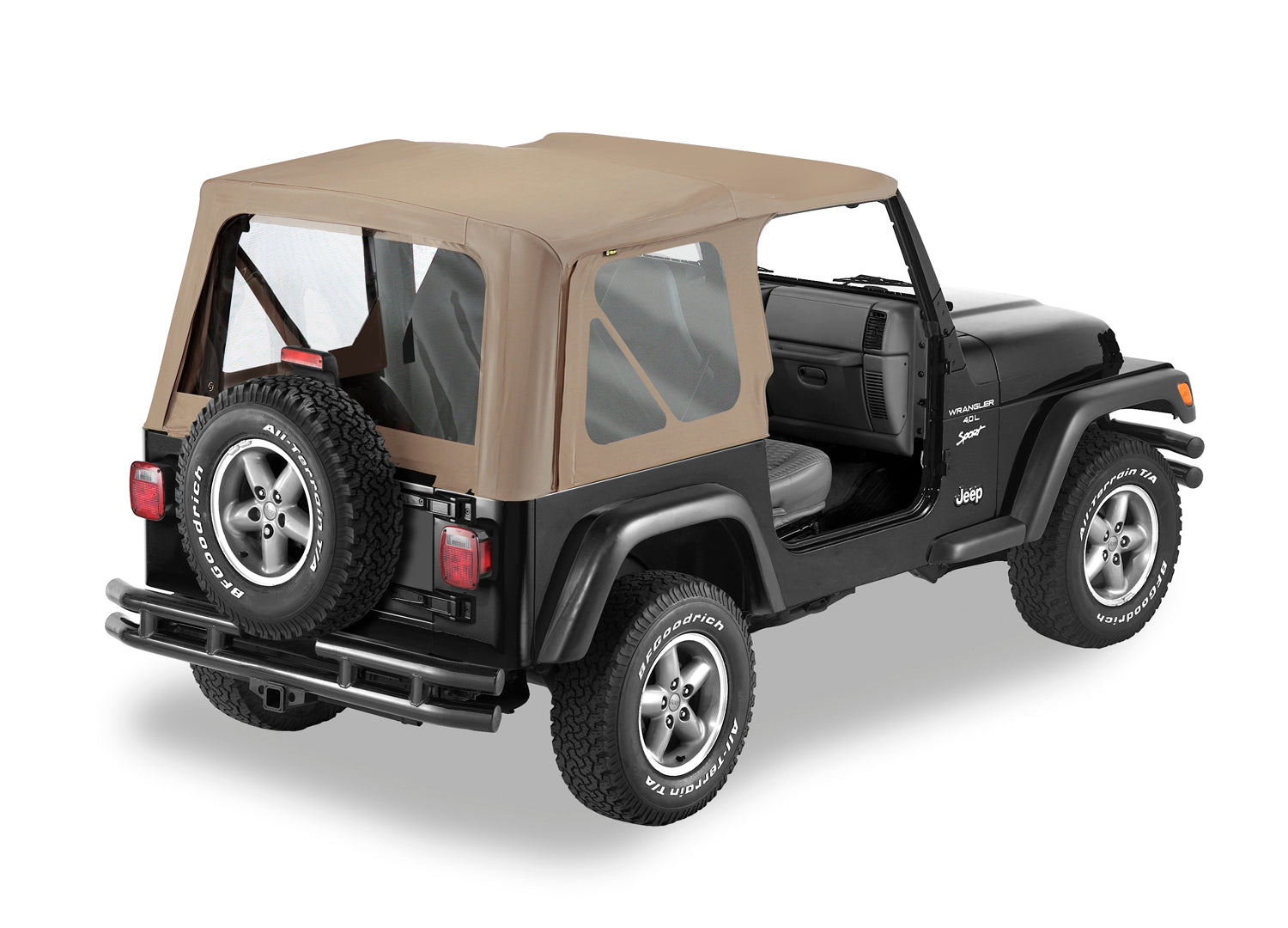 Replace-A-Top for OEM Hardware For Jeep 1997-2002 Wrangler TJ Clear No Door Skins Included Bestop-3