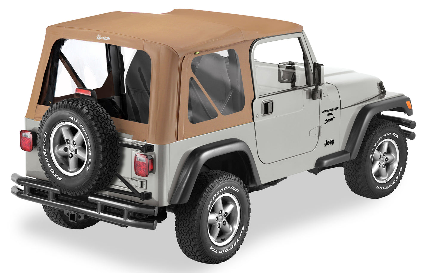 Replace-A-Top for OEM Hardware For Jeep 1997-2002 Wrangler TJ Clear No Door Skins Included Bestop-2