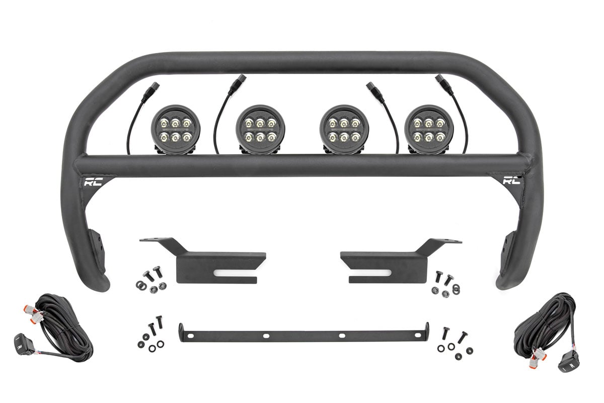 Nudge Bar | 3.5 Inch Round Led (x4) | Ford Bronco 4WD (2021-2024) Rough Country