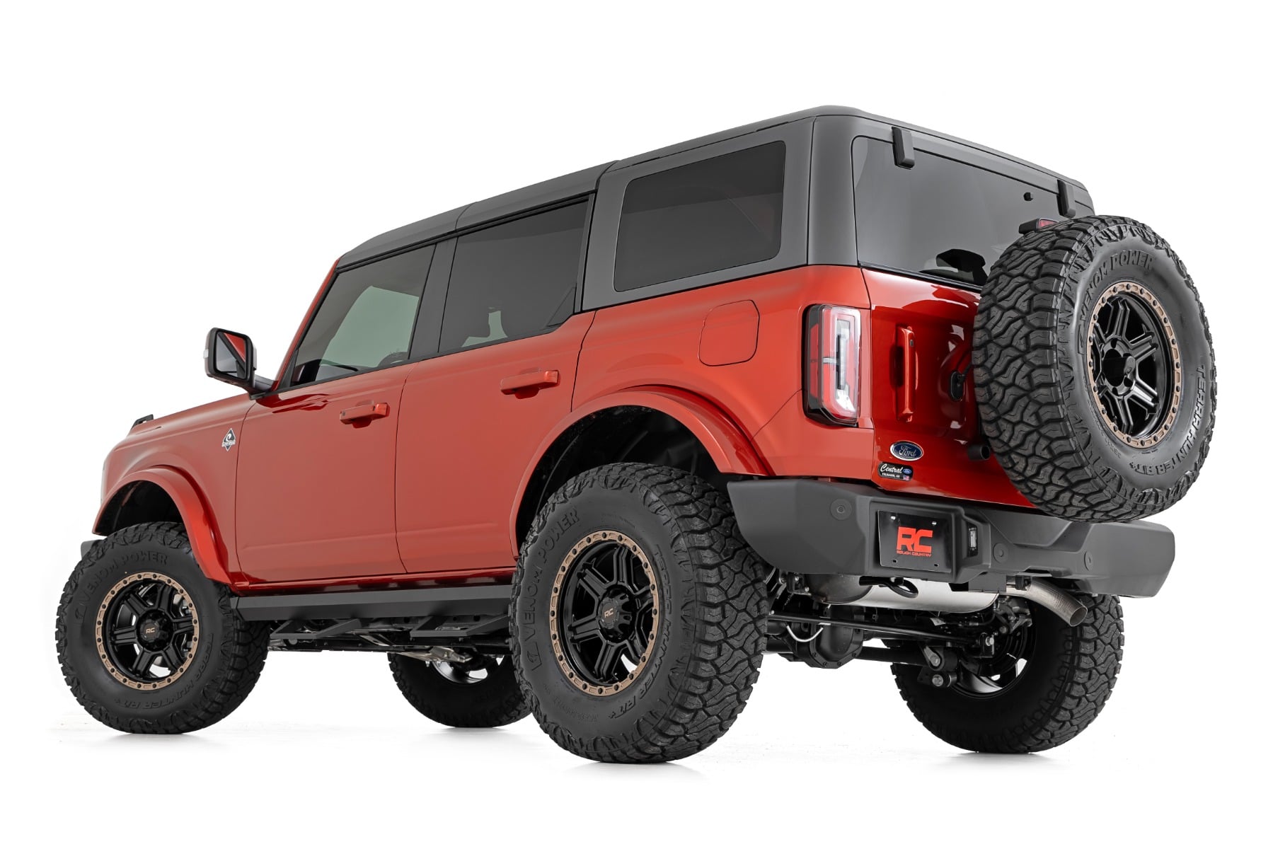 SRL2 Adjustable Aluminum Step 4-Door Ford Bronco 4WD (2021-2025) Rough Country-1