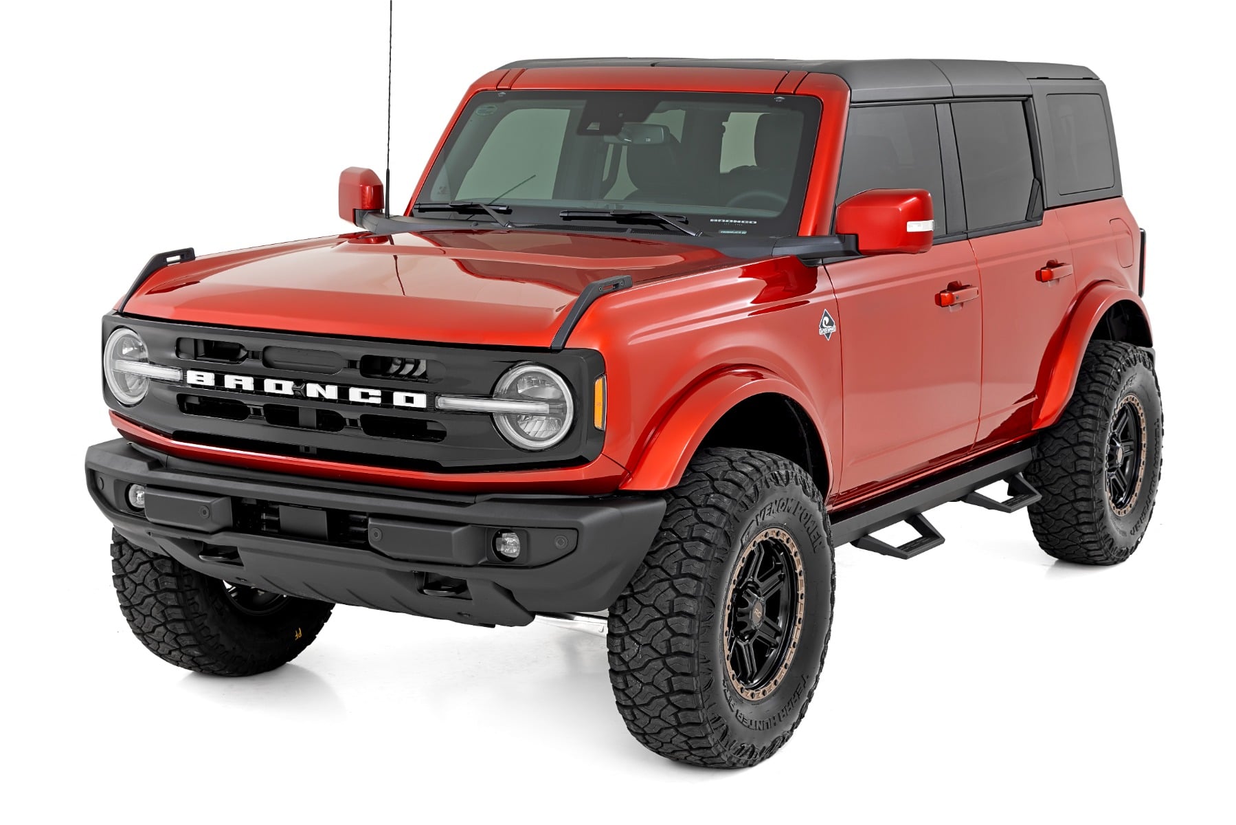 SRL2 Adjustable Aluminum Step 4-Door Ford Bronco 4WD (2021-2025) Rough Country-2