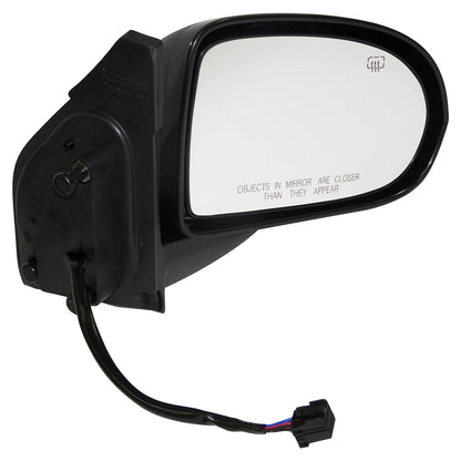Right Power Heated, Manual Folding Mirror for 07-15 Jeep MK Compass, Black Crown Automotive