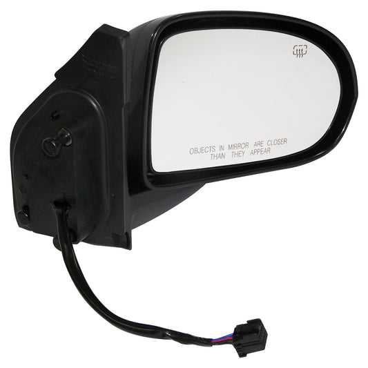 Right Power Heated, Manual Folding Mirror for 07-15 Jeep MK Compass, Black Crown Automotive