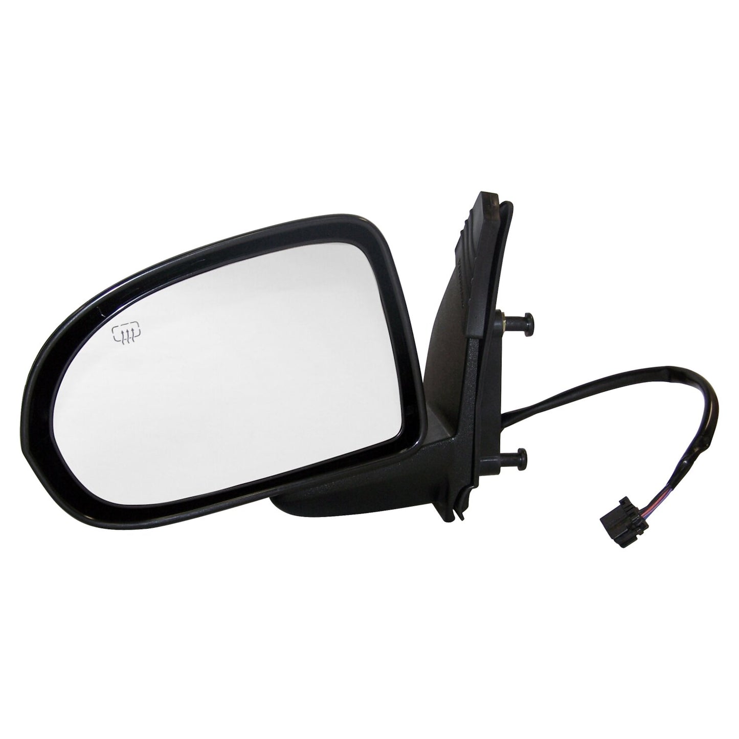 Left Power, Heated, Manual Folding Mirror for 07-15 Jeep MK Compass, Black Crown Automotive
