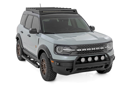 Nudge Bar w/ Tow Hooks 20 Inch Black Single Row LED Ford Bronco Sport (21-24) Rough Country-2