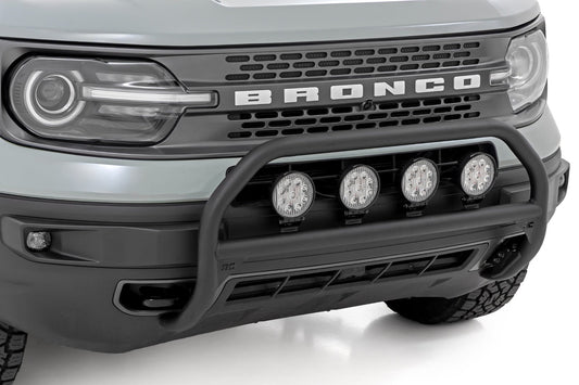 Nudge Bar w/ Tow Hooks 20 Inch Black DRL Single Row LED Ford Bronco Sport (21-24) Rough Country-1