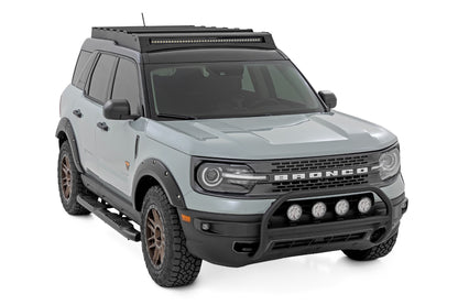 Nudge Bar w/ Tow Hooks 20 Inch Black DRL Single Row LED Ford Bronco Sport (21-24) Rough Country-2