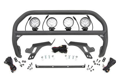 Nudge Bar w/ Tow Hooks 4 Inch Round Led (x4) Ford Bronco Sport (21-24) Rough Country