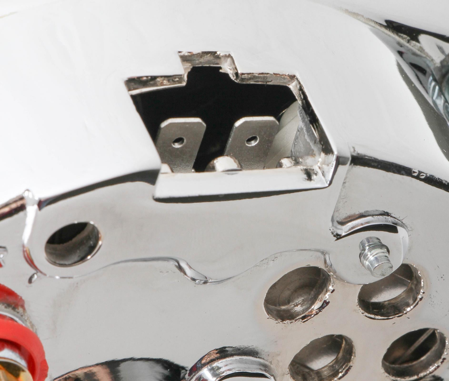 1-Wire Alternator 140 Amp Chrome Finish Fits 1971-1986 GM Single V-Belt Mr Gasket-5