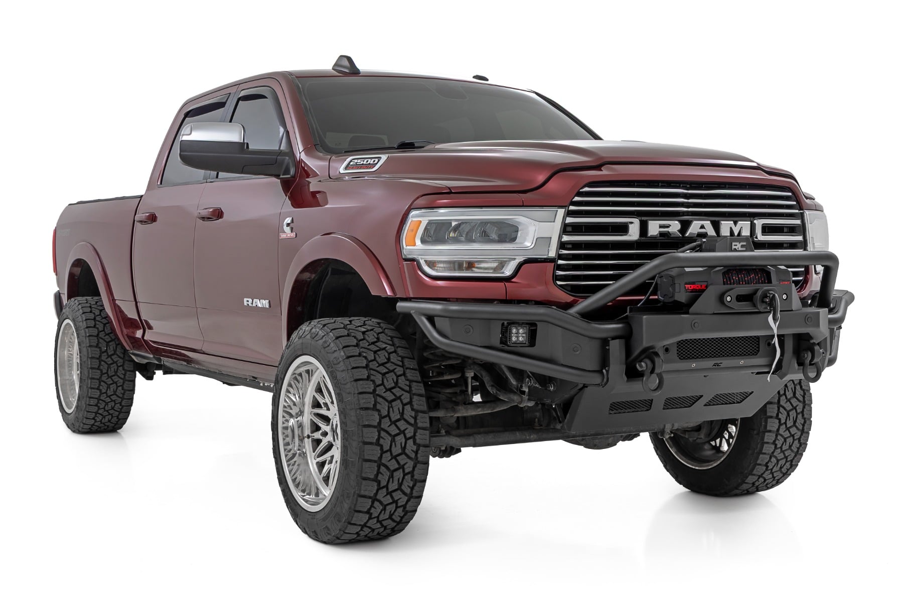 Front Bumper Tubular Winch Mount Ram 2500/3500 2WD/4WD (2019-2026) Rough Country-1