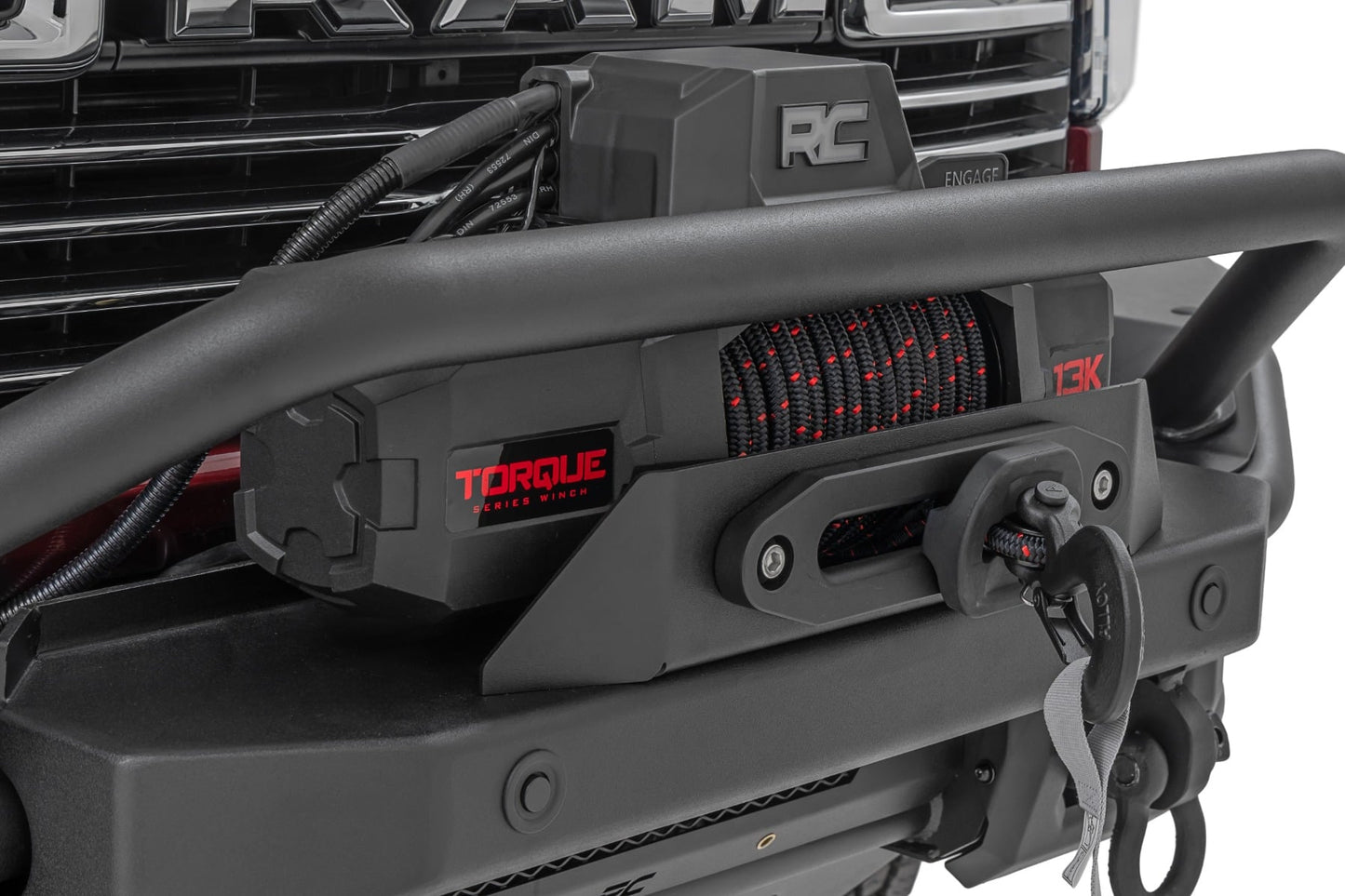 Front Bumper Tubular Winch Mount Ram 2500/3500 2WD/4WD (2019-2026) Rough Country-3