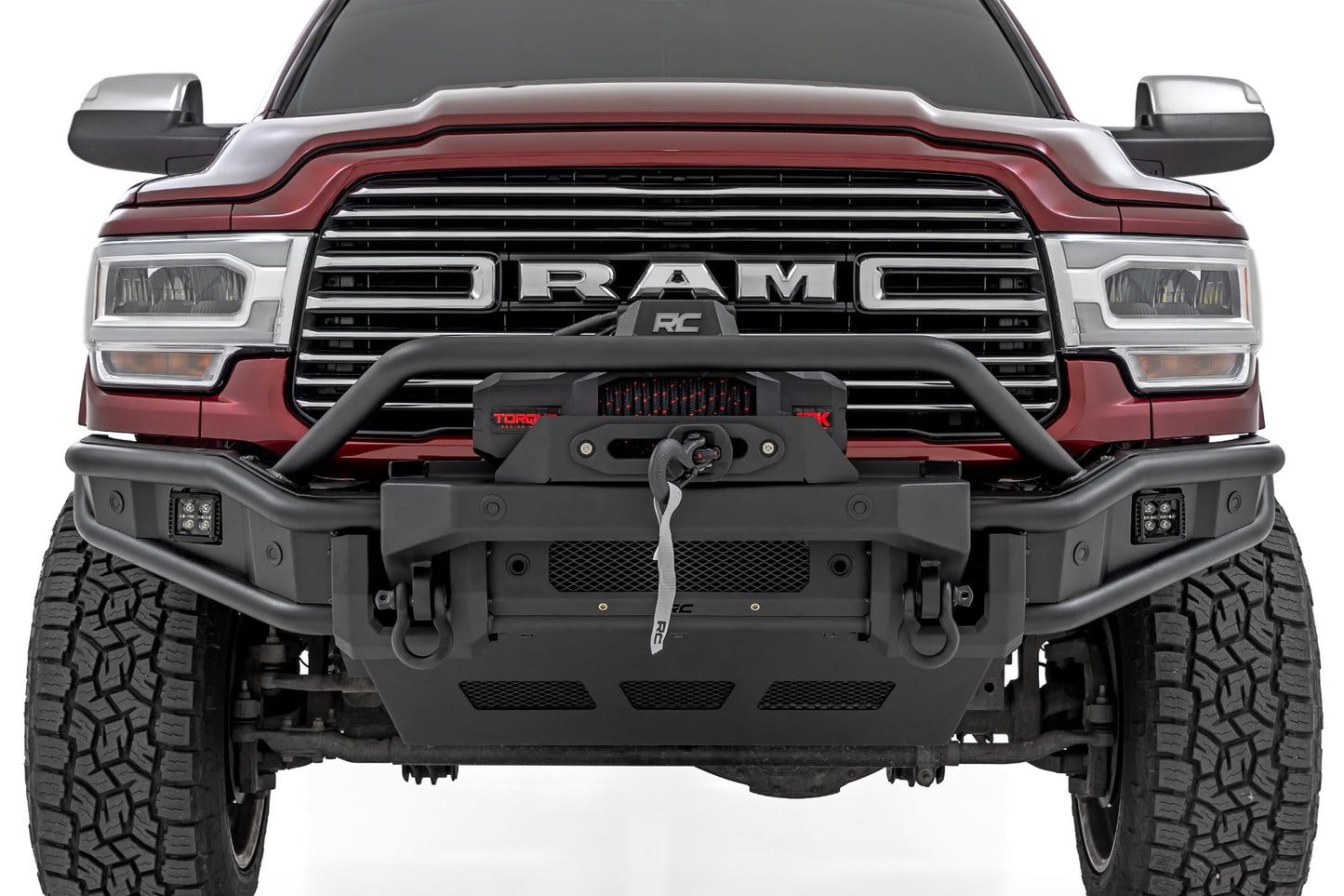 Front Bumper Tubular Winch Mount Ram 2500/3500 2WD/4WD (2019-2026) Rough Country-4