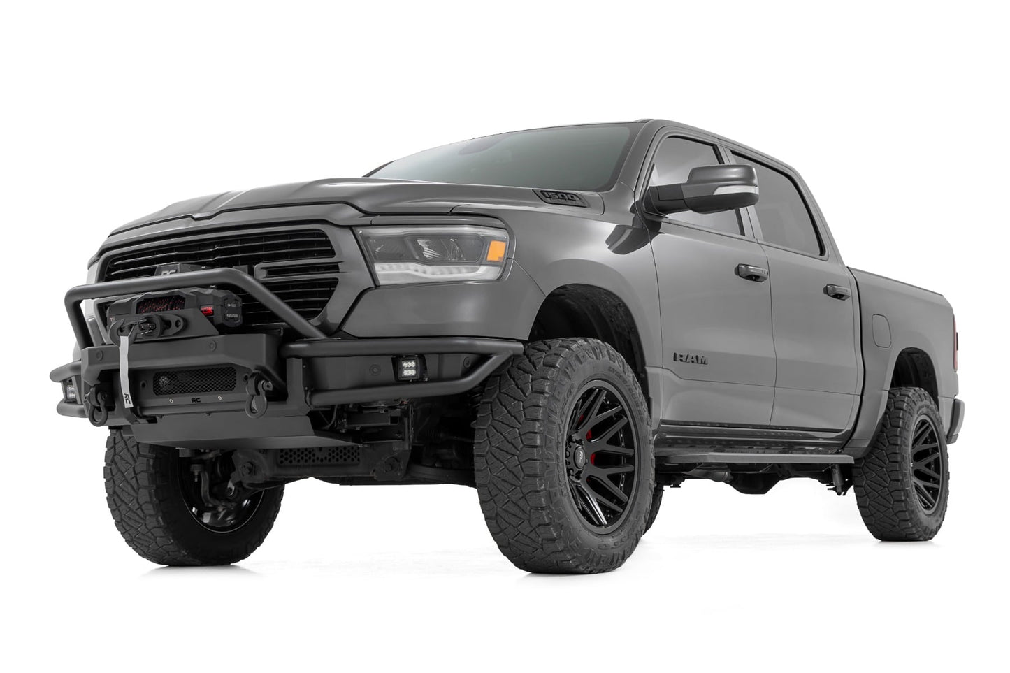 Front Bumper Tubular Winch Mount Ram 1500 2WD/4WD (2019-2024) Rough Country-2
