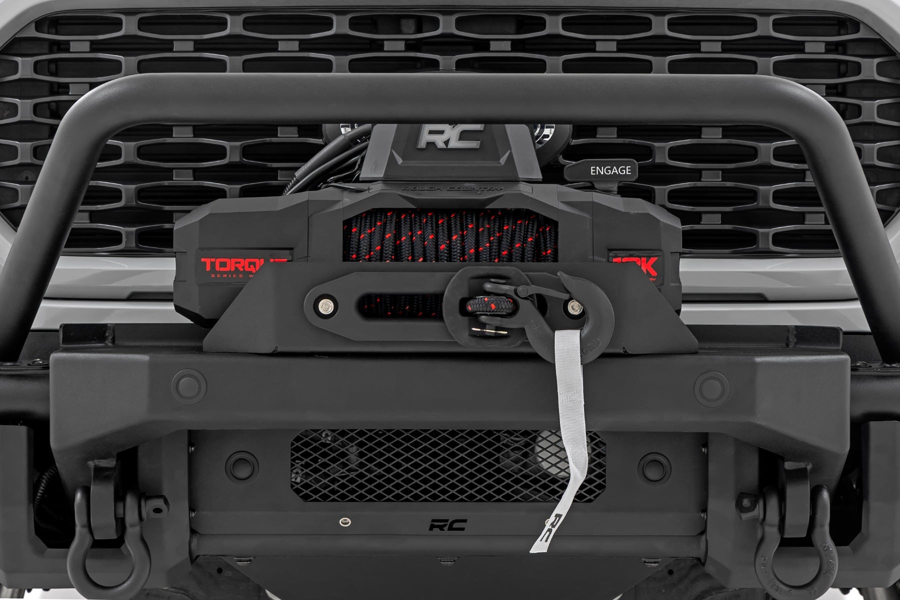 Front Bumper Tubular Winch Mount Ford F-150 2WD/4WD (2021-2023) Rough Country-3