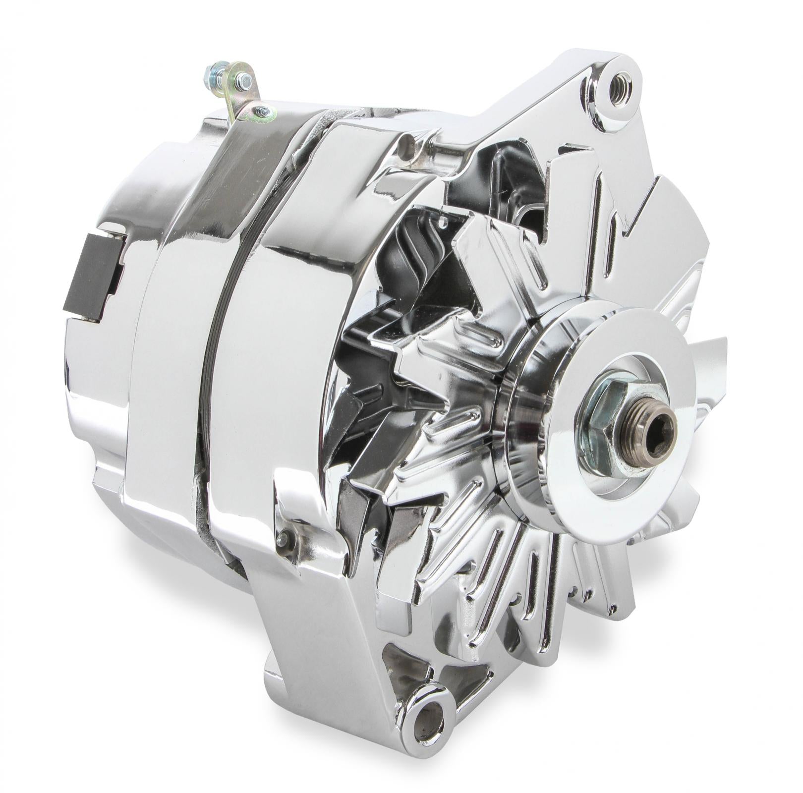 Chrome Alternator Late GM-Delco 80 Amp Single Groove Mr Gasket