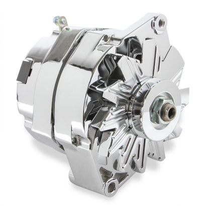 Chrome Alternator Late GM-Delco 80 Amp Single Groove Mr Gasket