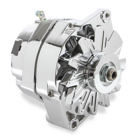 Chrome Alternator Late GM-Delco 80 Amp Single Groove Mr Gasket
