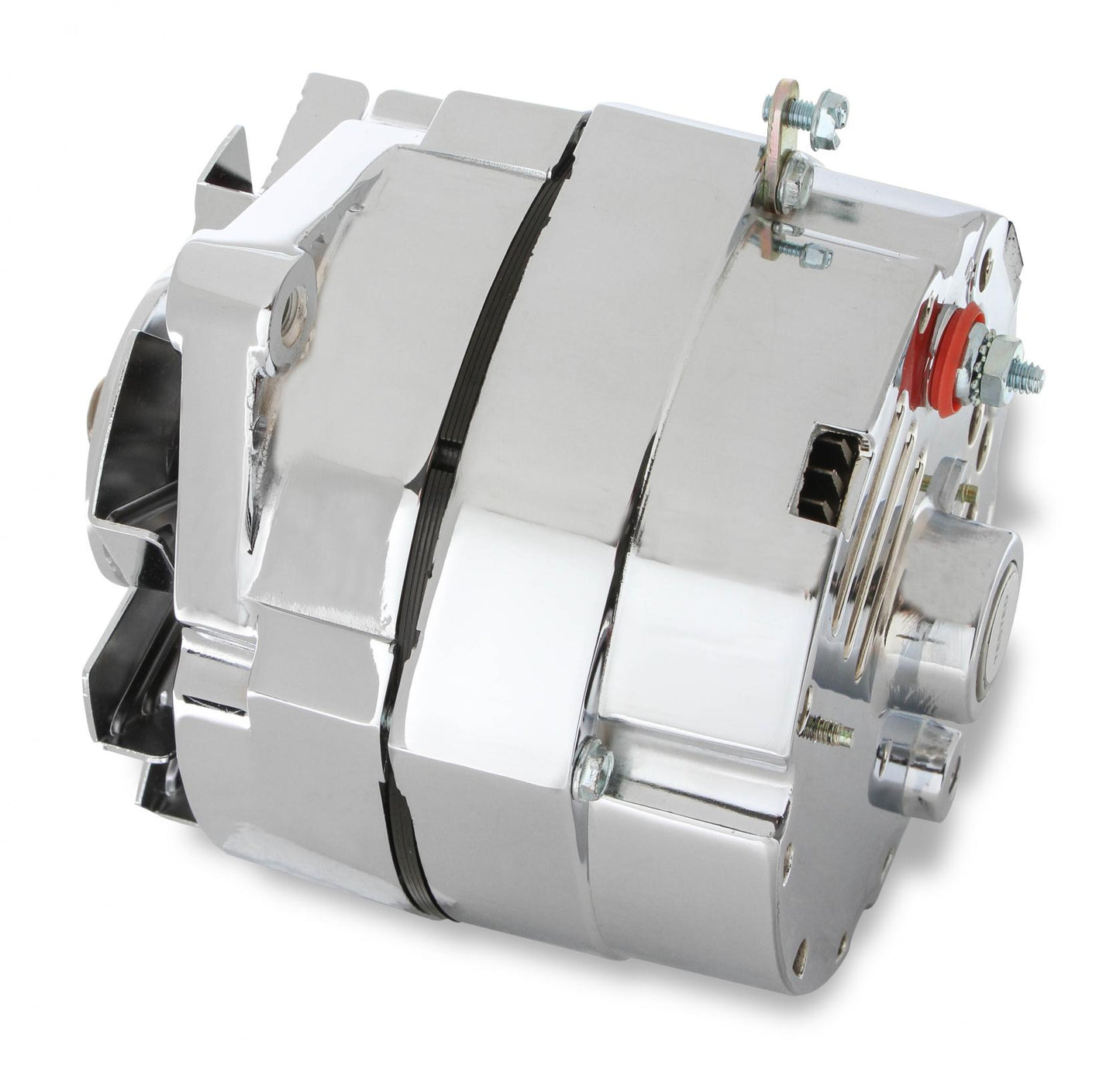 Chrome Alternator Late GM-Delco 80 Amp Single Groove Mr Gasket-3