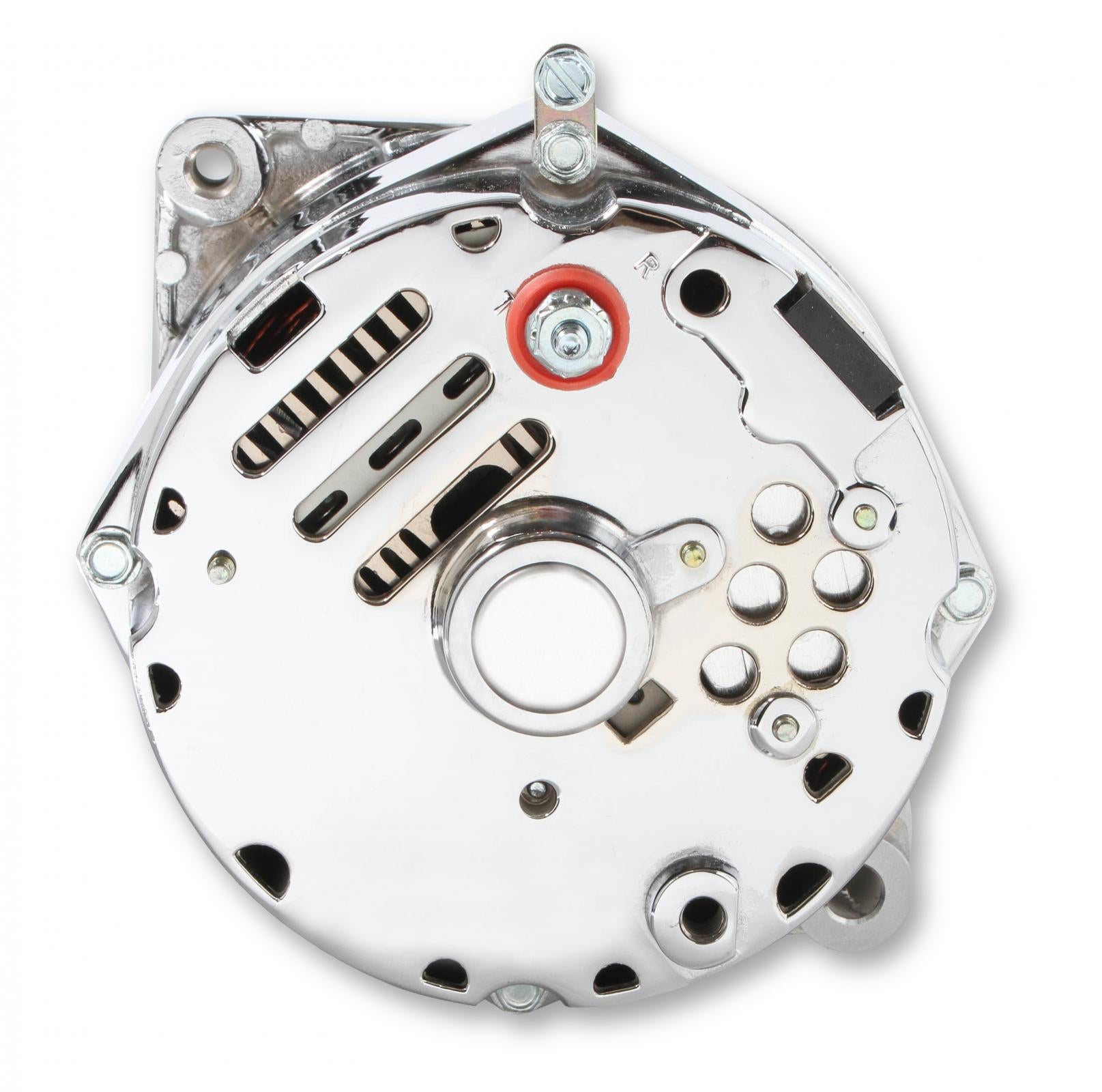 Chrome Alternator-Early GM Delco 80 Amp Single Groove Mr Gasket-4