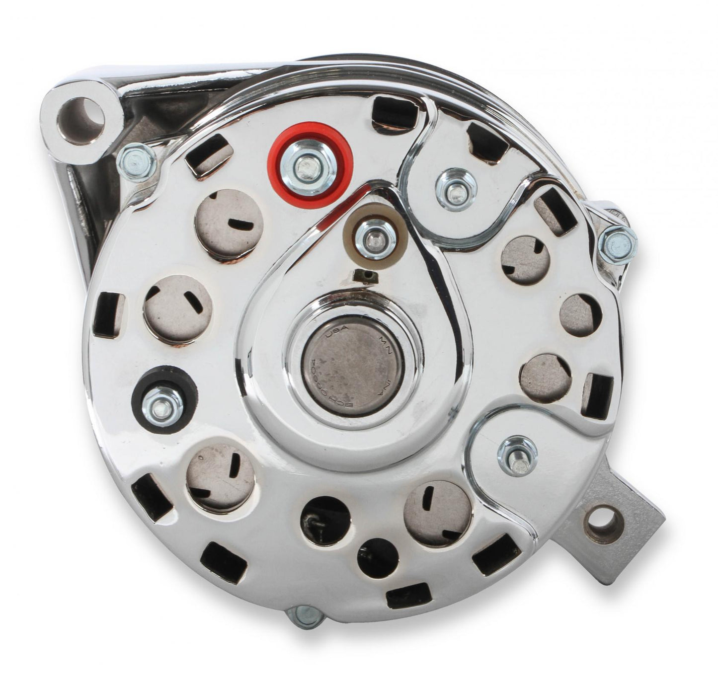 Chrome Alternator-Ford 80 Amp Single Groove V-Belt Pulley Mr Gasket-2