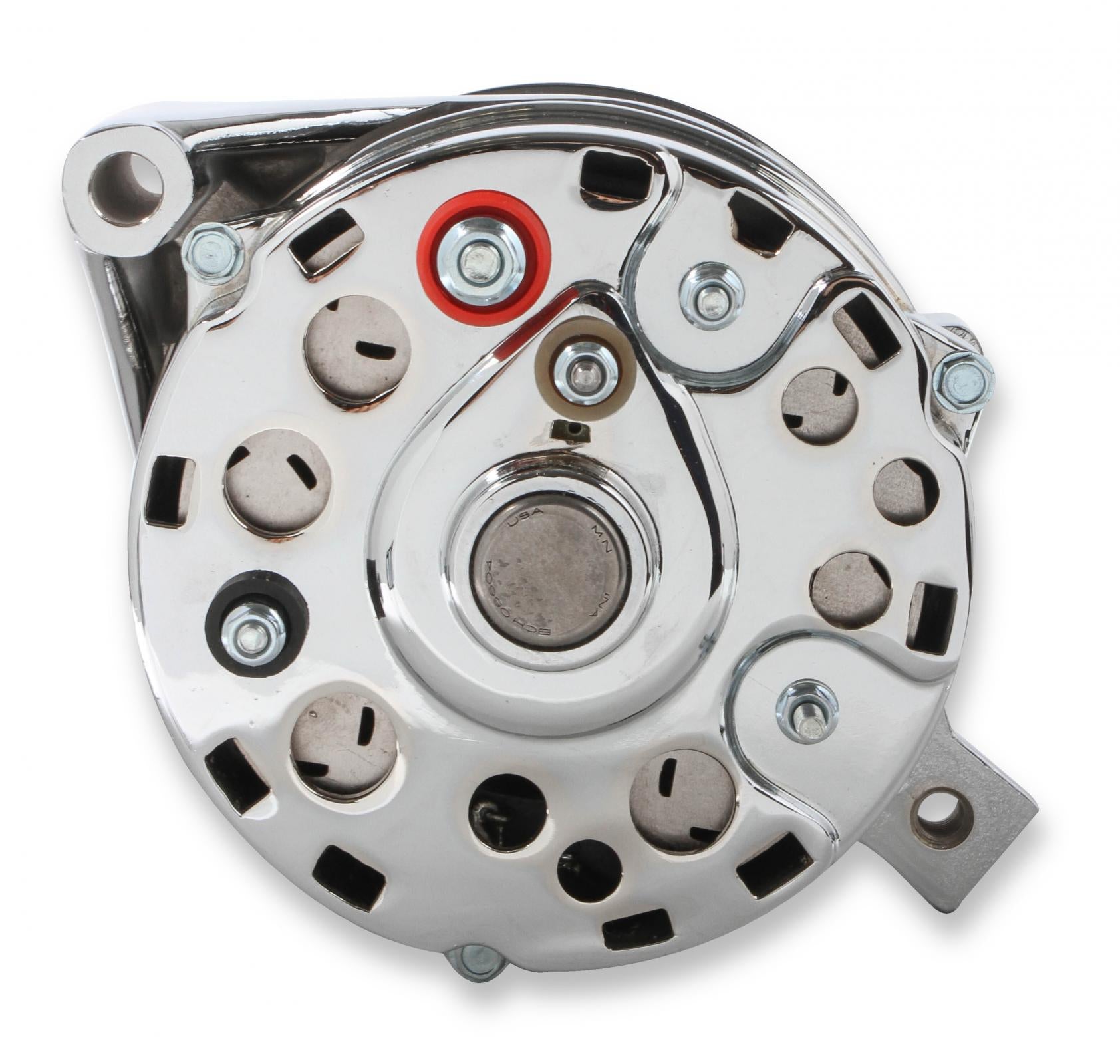 Chrome Alternator-Ford 80 Amp Single Groove V-Belt Pulley Mr Gasket-2
