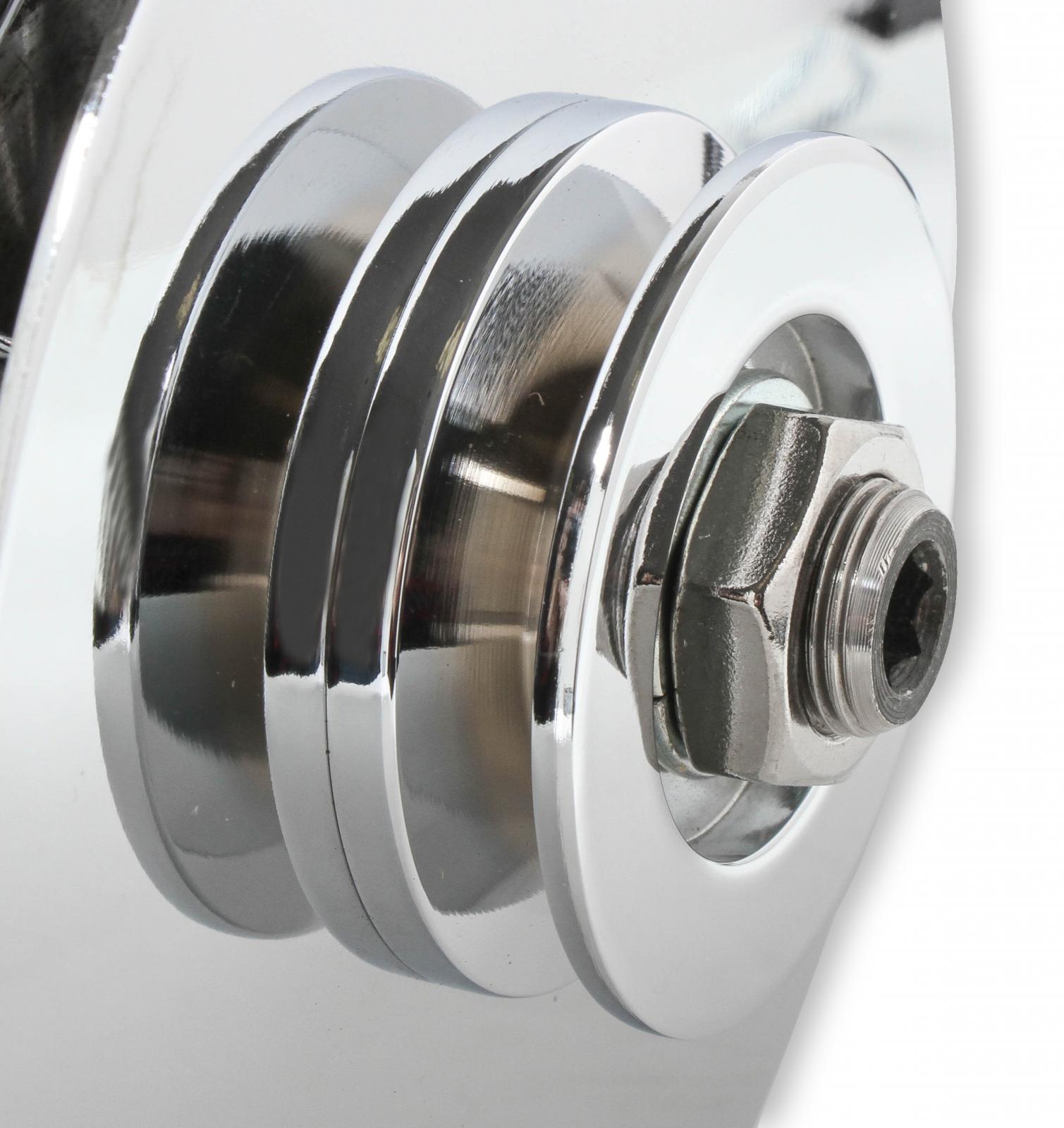 Chrome Alternator-Ford 80 Amp Single Groove V-Belt Pulley Mr Gasket-4