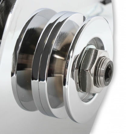 Chrome Alternator-Ford 80 Amp Single Groove V-Belt Pulley Mr Gasket-4