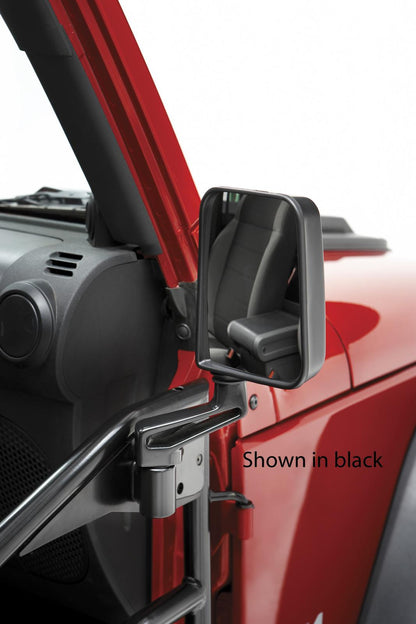 Jeep Mirror Replacement Set For Jeep 1987-1995 Wrangler YJ Slotted Arm Design Black Bestop-1