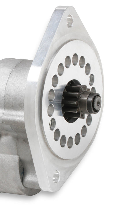 Mini Starter Ford Zinc/Natural Denso Style with adjustable Mounting Block 289,302,351W, 2-Bolt Manual/Automatic Mr Gasket-1