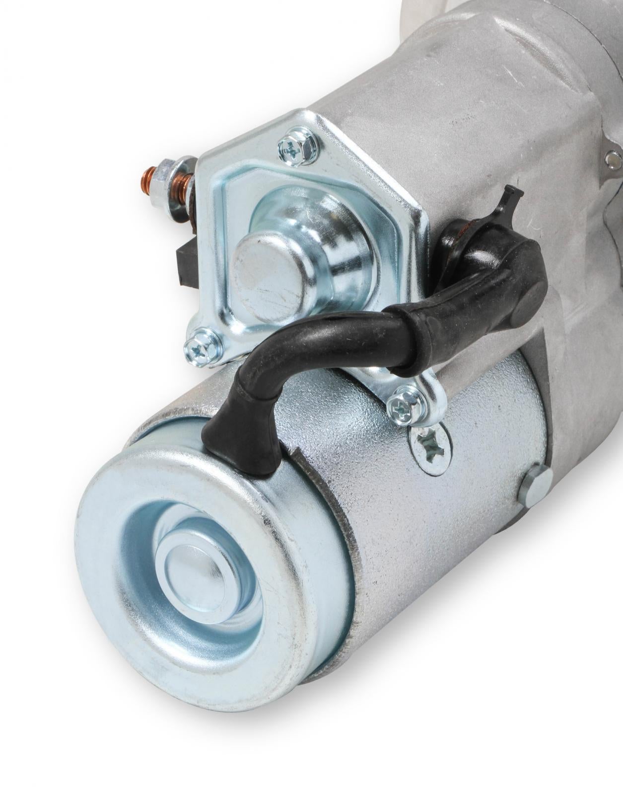 Mini Starter Ford Zinc/Natural Denso Style with adjustable Mounting Block 289,302,351W, 2-Bolt Manual/Automatic Mr Gasket-2