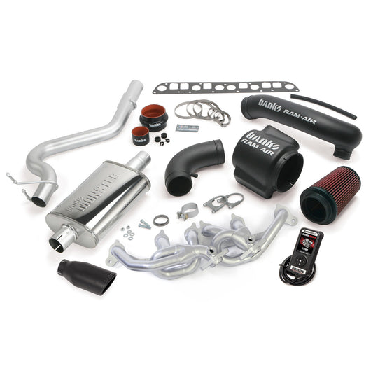 PowerPack Bundle Complete System W/AutoMind Programmer Black Tip 04-06 Jeep 4.0L Wrangler TJ Banks Power