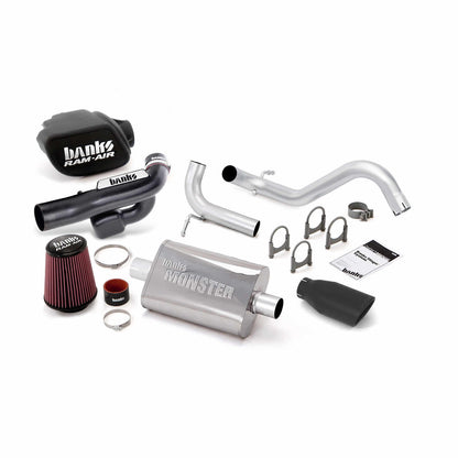 Stinger Bundle System No AutoMind W/Single Exit Exhaust Black Tip 12-16 Jeep 3.6L Wrangler Banks Power-1
