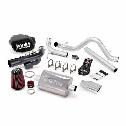 Stinger Bundle System W/AutoMind Single Exit Exhaust Chrome Tip 12-14 Jeep 3.6L Wrangler Banks Power