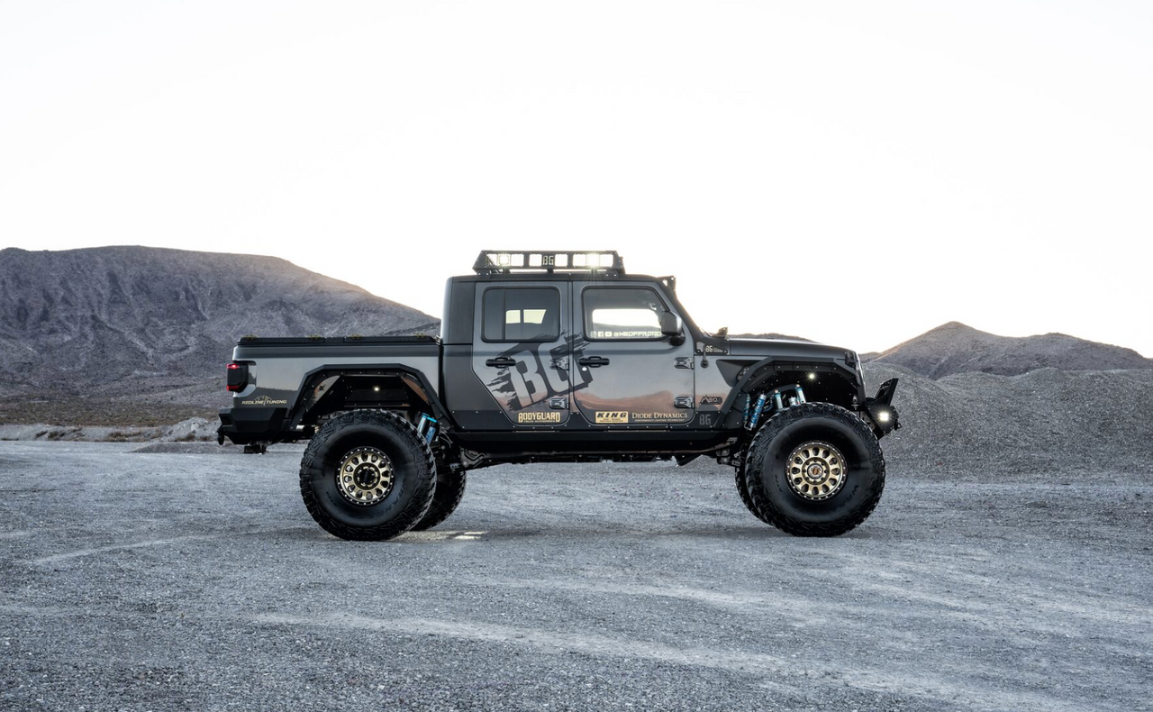 2020-2025 Jeep Gladiator Fender System Narrow Version Front and Rear Liners and Fender Flares Bodyguard Bumpers-1