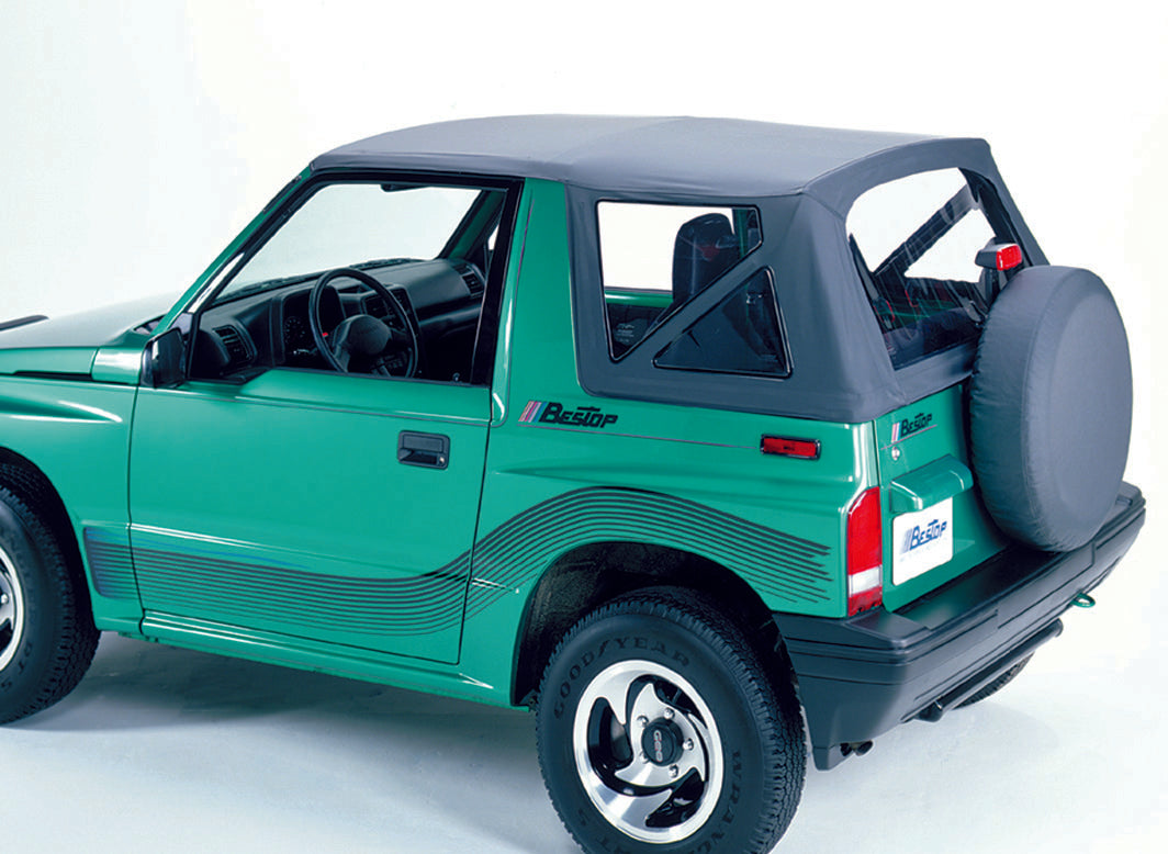 Bestop Replace-A-Top for OEM Hardware For Geo/Suzuki 1989-1994 Tracker/Sidekick Clear Black Denim No Door Skins Included Bestop