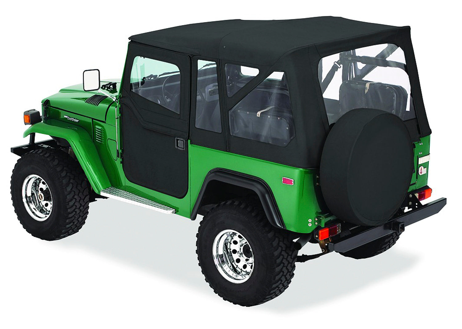 Land Cruiser Soft Top Supertop Classic Squareback Soft Tops For Toyota 1964-1984 Land Cruiser Clear Black Denim Bestop