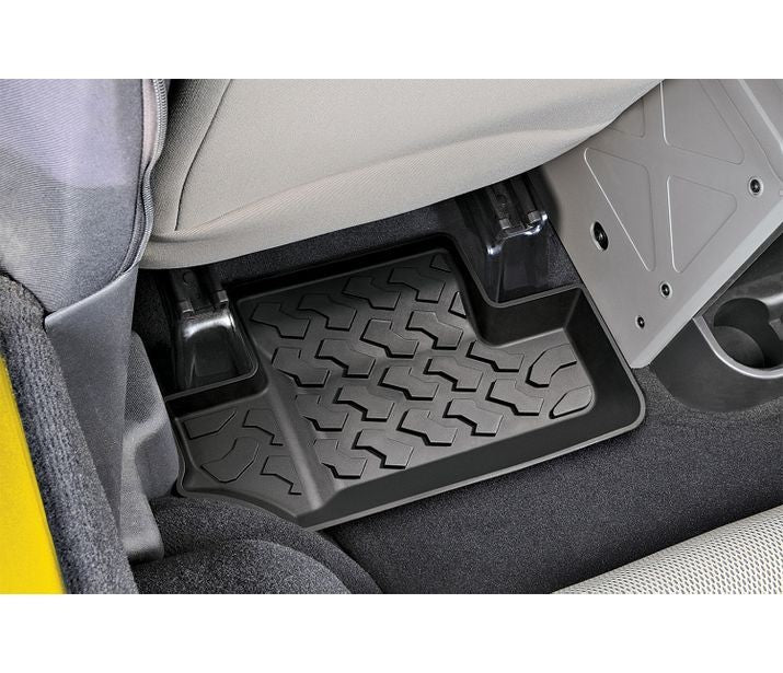 Jeep Wrangler Floor Mats Rear For Jeep 2007-2010 Wrangler JK Black Pair Bestop