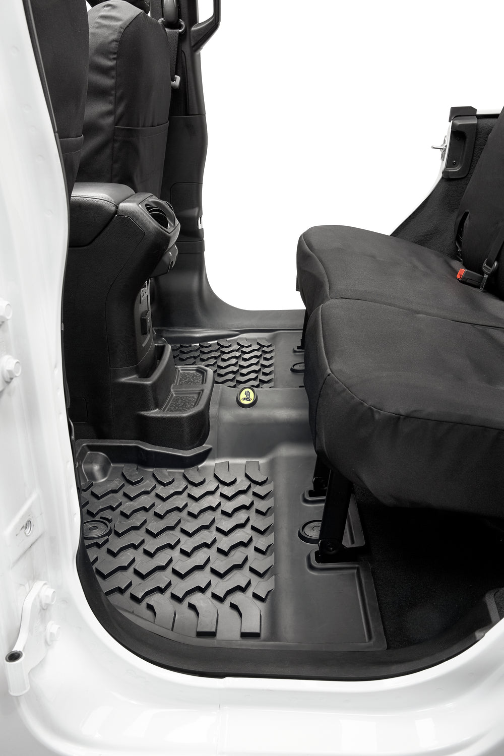Jeep Rear Floor Mats For Jeep 2018-Current Wrangler JL Black Bestop
