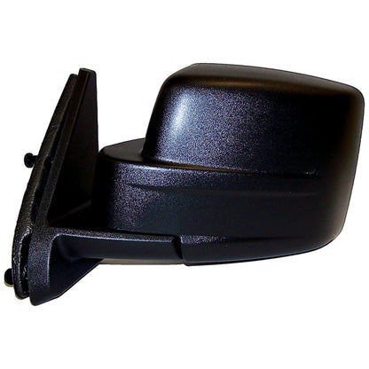 Black ; Left Manual, Manual Folding Mirror for 2007-2014 Jeep MK Patriot Crown Automotive-3