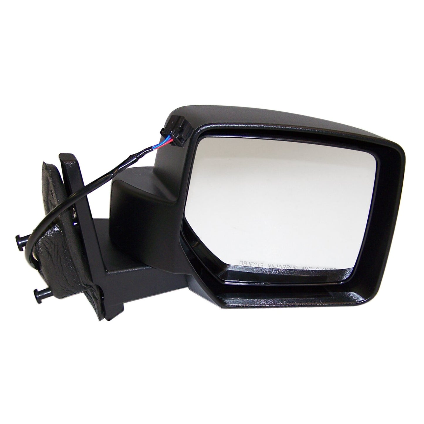 Black ; Right Power, Manual Folding Mirror for Jeep 2007-2010 MK Patriot Crown Automotive
