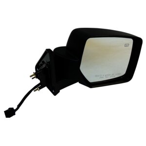 Black ; Right Power, Heated, Manual Folding Mirror for 11-15 Jeep MK Patriot Crown Automotive-4