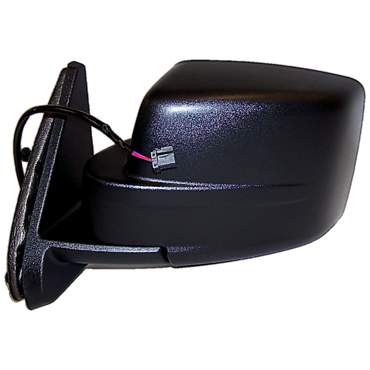 Black ; Left Power, Manual Folding Mirror for 2007-2010 Jeep MK Patriot Crown Automotive-1