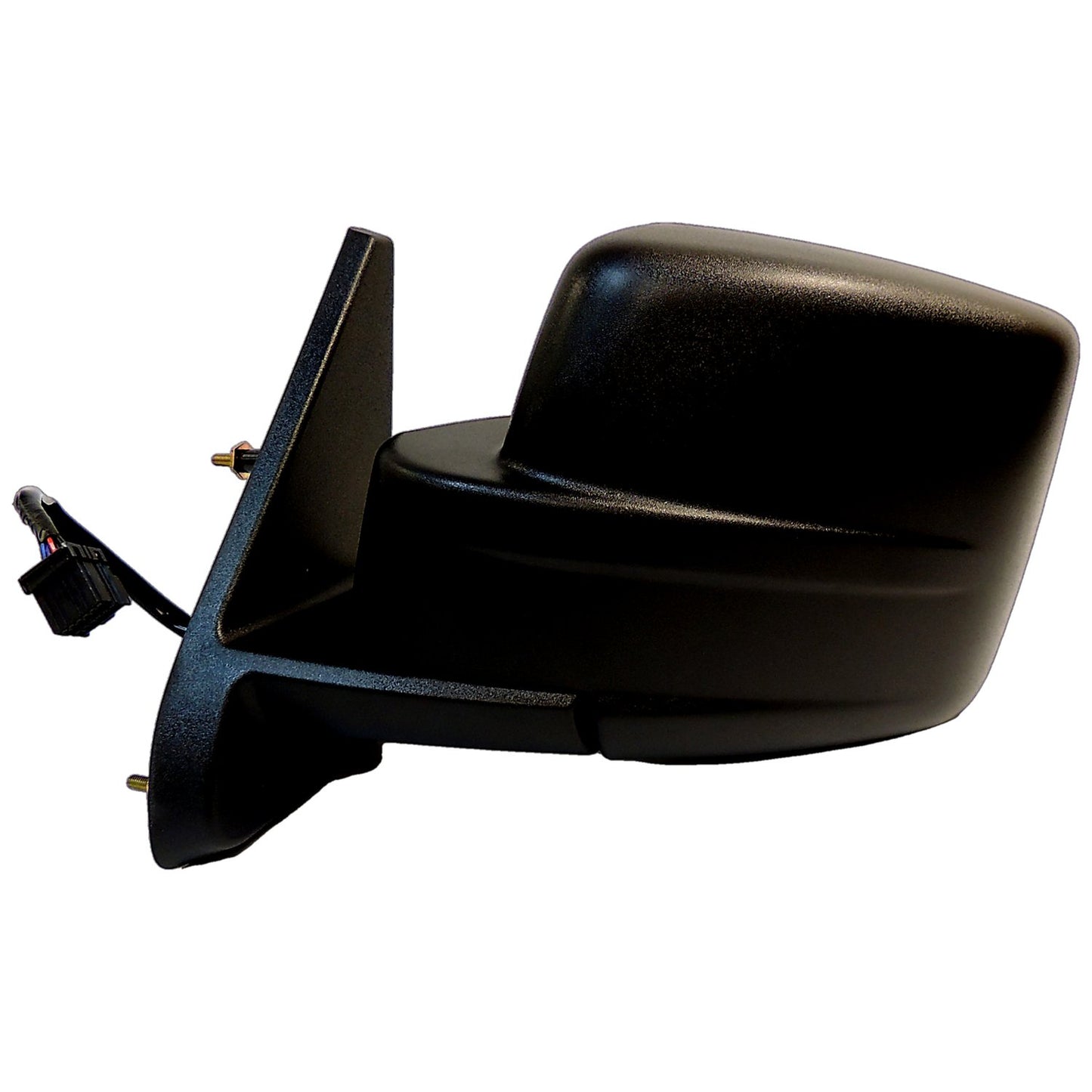 Black ; Left Power, Heated, Manual Folding Mirror for 2011-2015 Jeep MK Patriot Crown Automotive-1