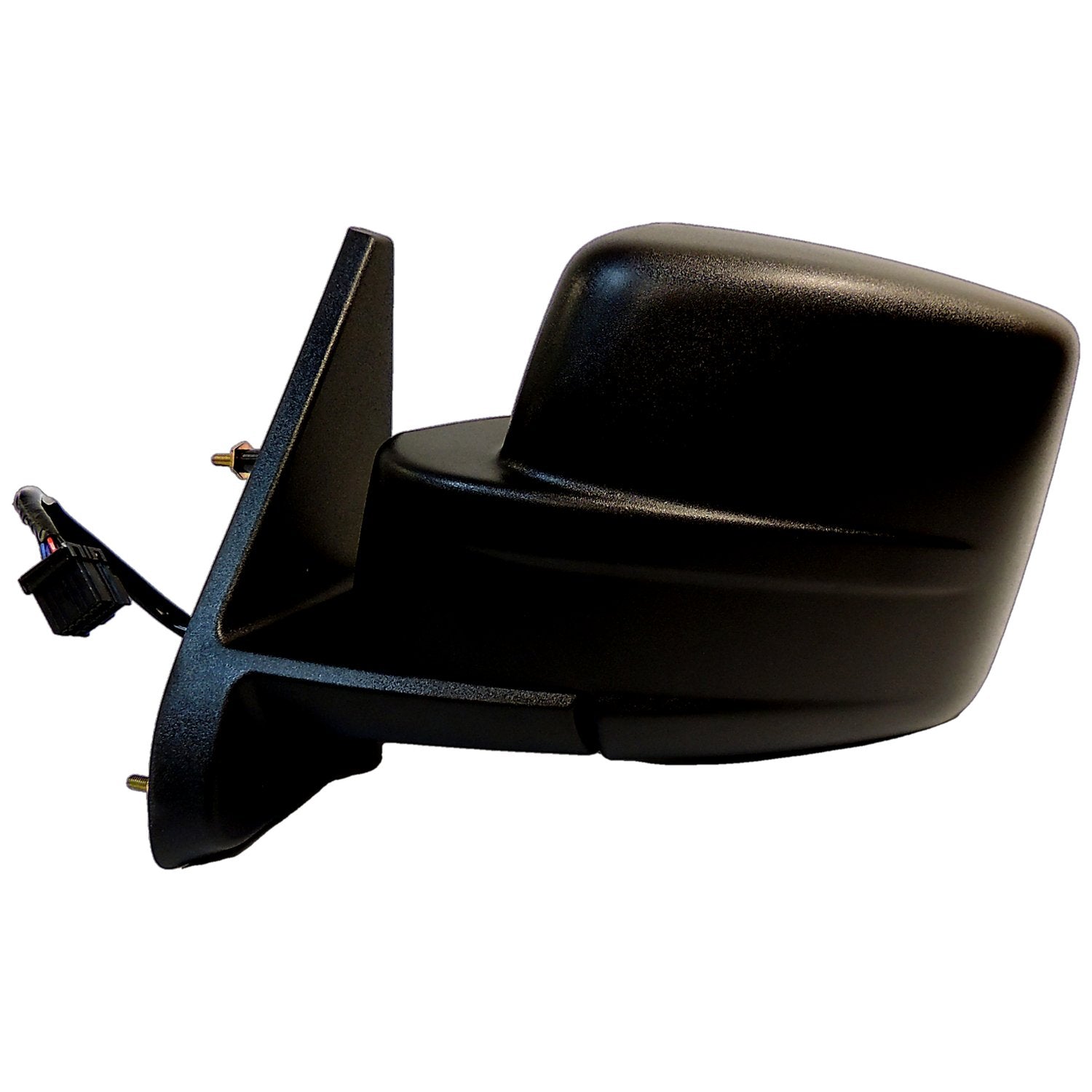 Black ; Left Power, Heated, Manual Folding Mirror for 2011-2015 Jeep MK Patriot Crown Automotive-1