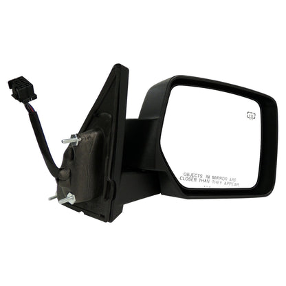 Right Power, Heated, Manual Folding Mirror for 2007-15 Jeep MK Patriot, Black Crown Automotive