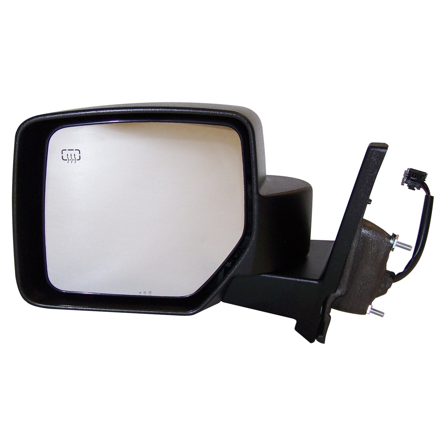 Black ; Left Power, Heated, Manual Folding Mirror for 2007-2014 Jeep MK Patriot Crown Automotive