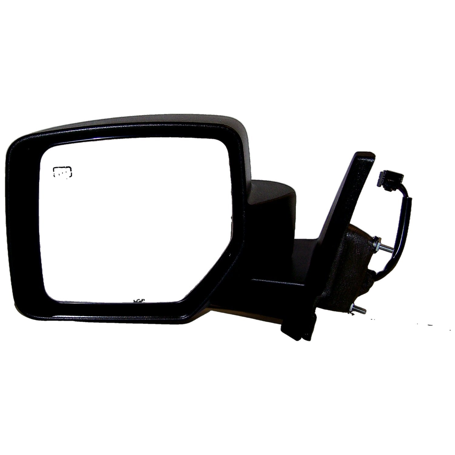 Black ; Left Power, Heated, Manual Folding Mirror for 2007-2014 Jeep MK Patriot Crown Automotive-1