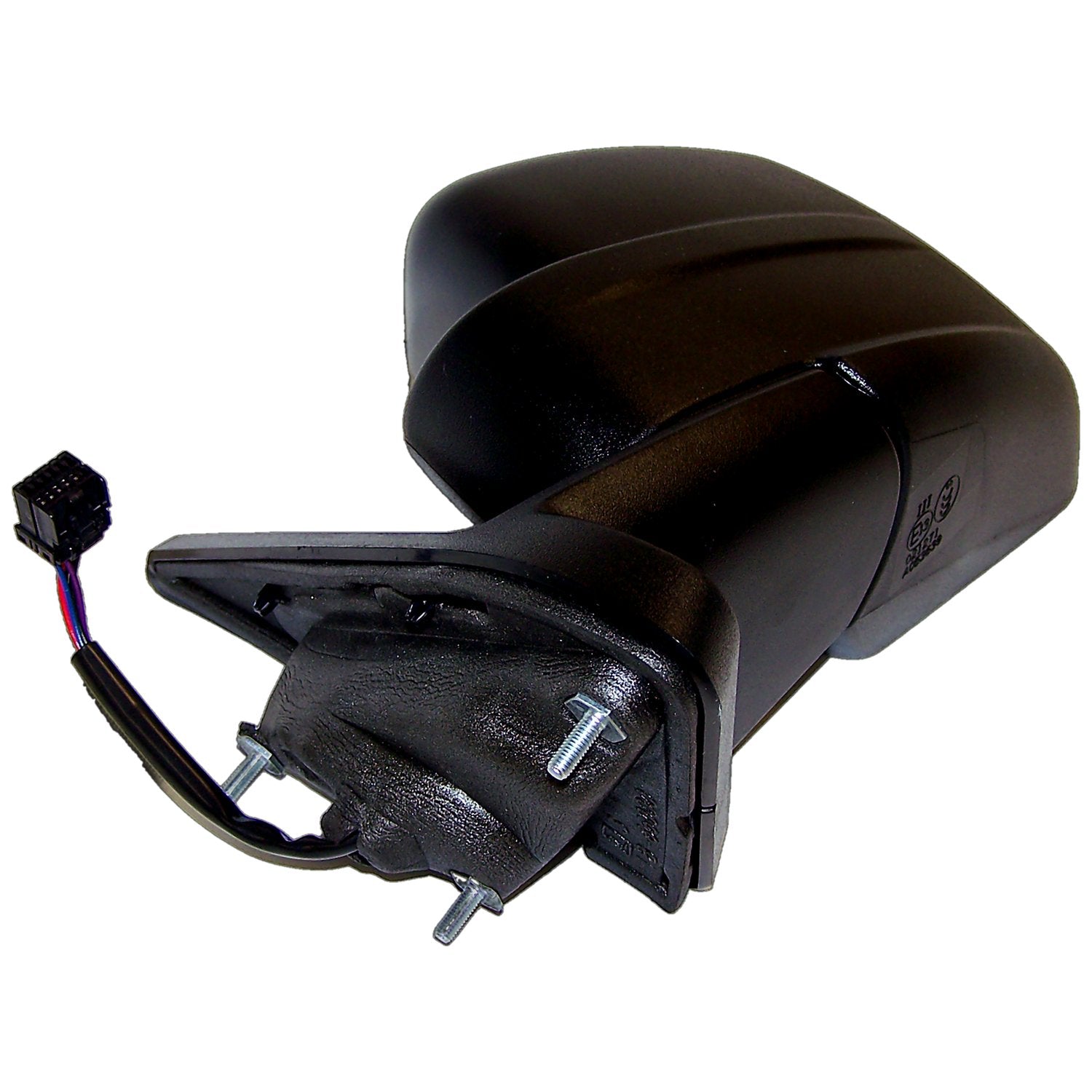 Black ; Left Power, Heated, Manual Folding Mirror for 2007-2014 Jeep MK Patriot Crown Automotive-2