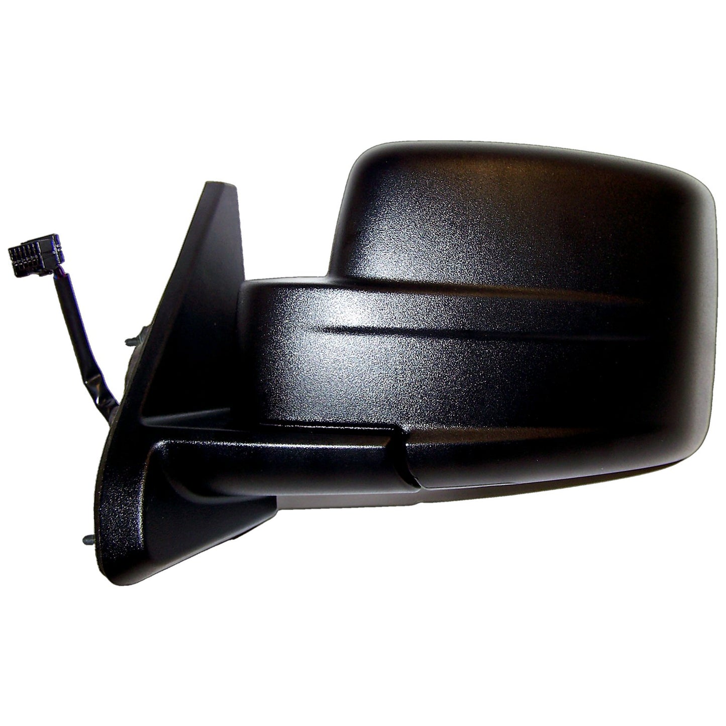 Black ; Left Power, Heated, Manual Folding Mirror for 2007-2014 Jeep MK Patriot Crown Automotive-3