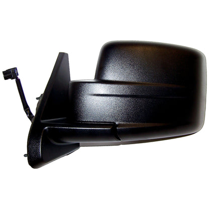 Black ; Left Power, Heated, Manual Folding Mirror for 2007-2014 Jeep MK Patriot Crown Automotive-3